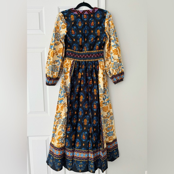 Farm Rio Puff-Sleeve V-Neck Maxi Dress, Size XS - Picture 11 of 13